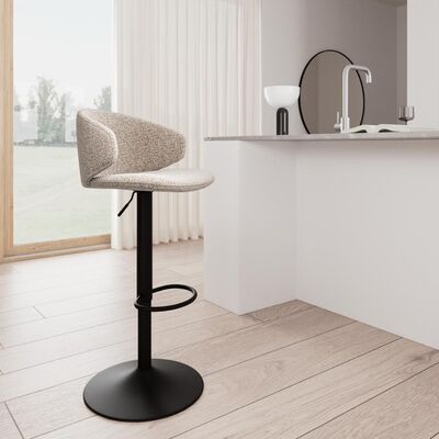 Ella baarituoli beige monza 60, mustat jalat